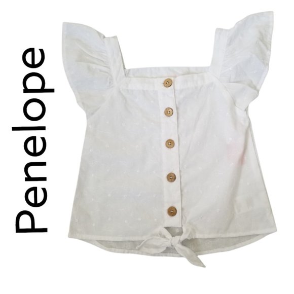 Penelope Mack Girl's Broderie top/blouse NWT! 6x